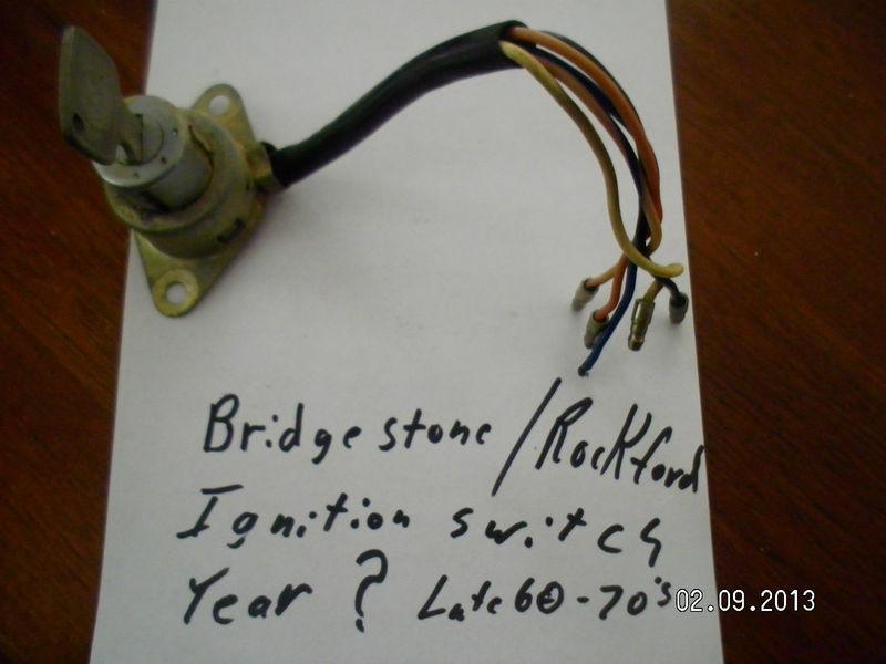 Bridgestone rockford ignition switch key wires electrical vintage motorcycle 