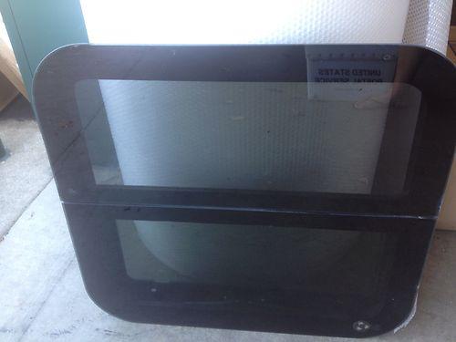 Rv window 24 x 22 x 2" black tink w screen flush mount crank out