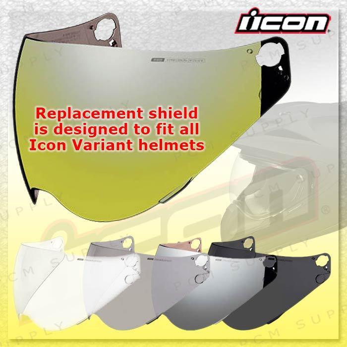 Icon variant helmet non-fog replacement shield clear