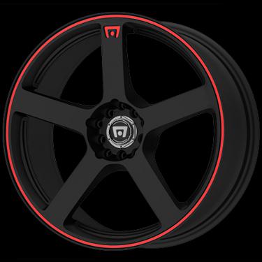 17" mr116 motegi racing matte black with red stripe 17" x 7" lug 4 5 wheels rims