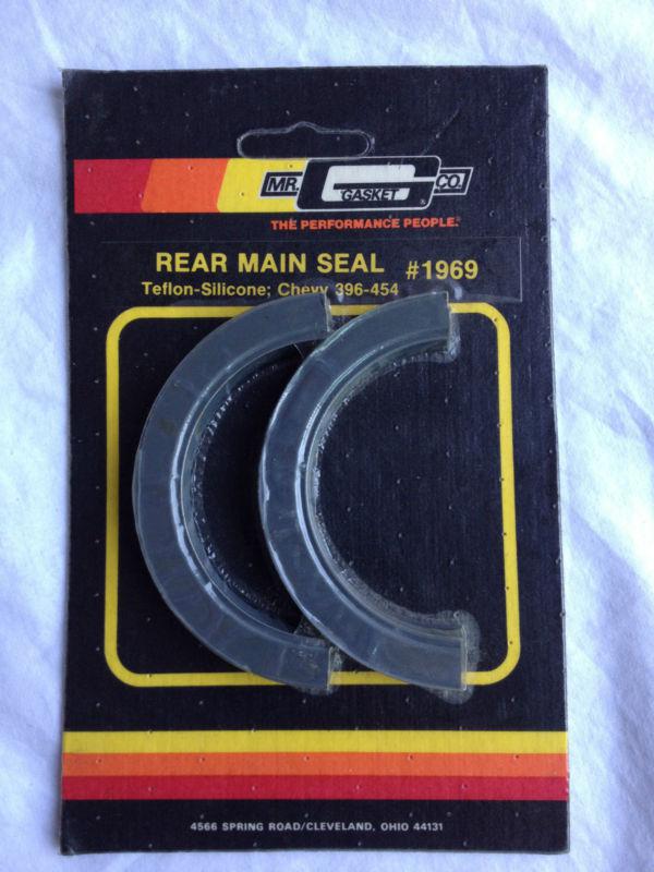 Nos new mr. gasket rear main seal #1969 2-piece teflon-silicone chevy 396-454