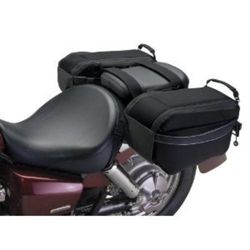 Motogear motorcycle bike dual saddle bags cargo compartments rain cargo storage 