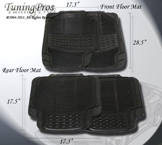 Front and rear 4pcs set heavy duty floor mat for full size vehicle code s101