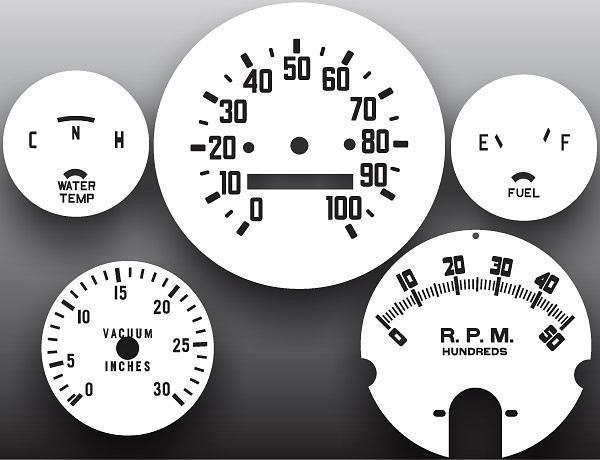 1960-1966 gmc suburban white face gauges