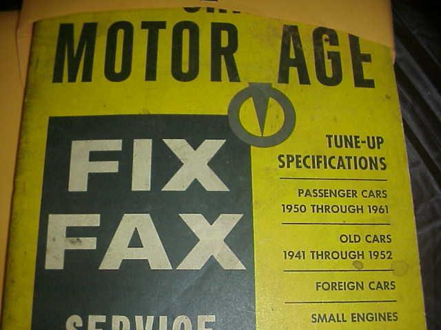 1941-61 chilton motor age original 112  page " fix fax service handbook" 
