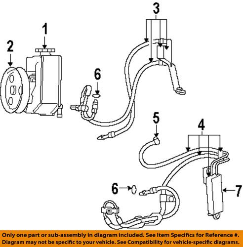 Jeep oem 52125509ad power steering return hose/steering return hose