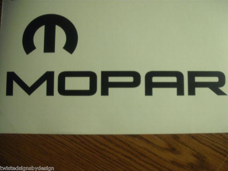 Mopar logo - set of 2  matte black decals - !! set of two - new !!!