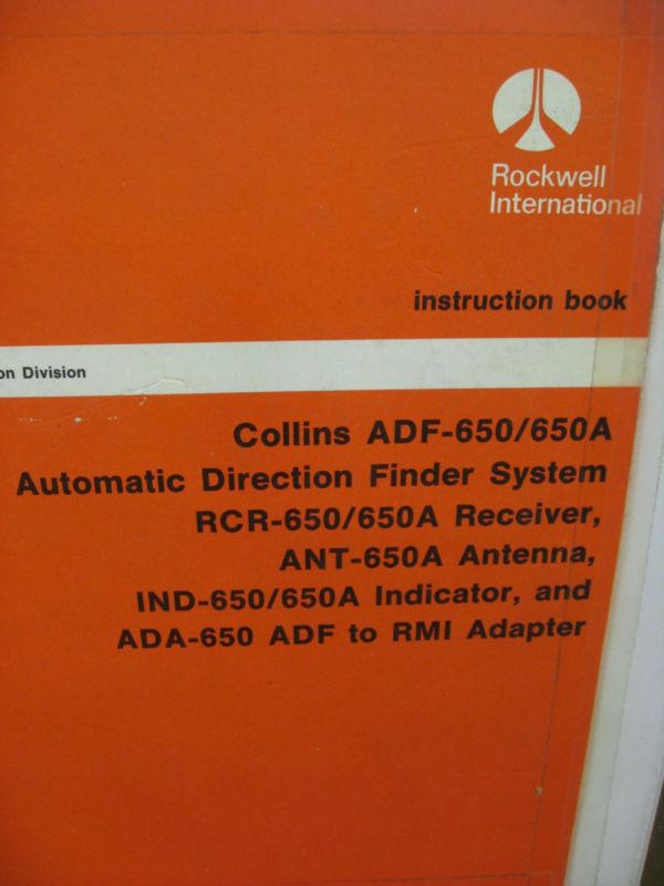Collins adf-650/650a manual (w/ rcr-650/650a, ant-650a, ind-650/650a, ada-650)