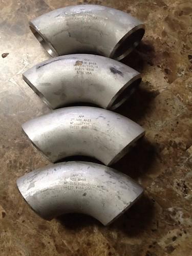 2 inch 90 degree elbow stainless steel (lot of 4)