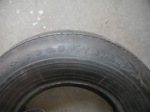  goodyear power cushion polyester core tire  bias ply  7.35-14 blackwall nos new