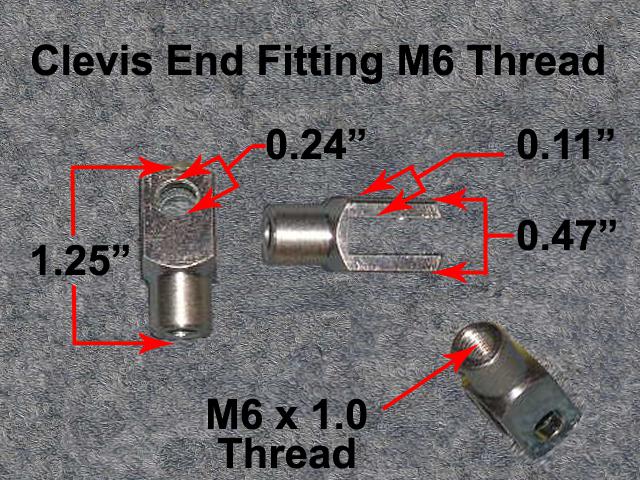 Truck shop tool box gas strut clevis split fork end fitting pin bolt shaft mount