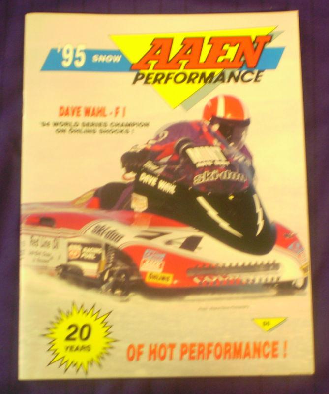 1995 aaen snowmobile performance catalog with dave wahl on his f1 ski-doo