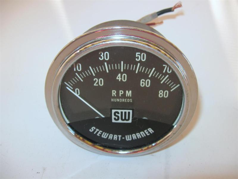 Vintage stewart warner 8,000 rpm black face tach early 60's test video dated 63!