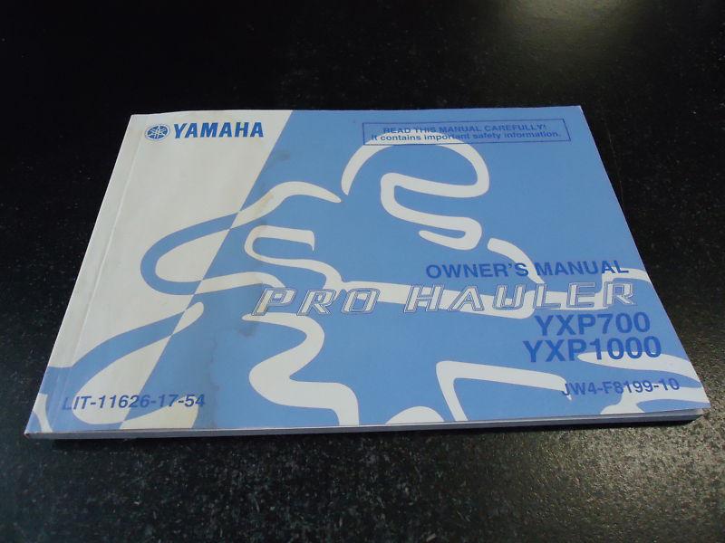 Yamaha pro hauler yxp700/yxp1000 owners manual