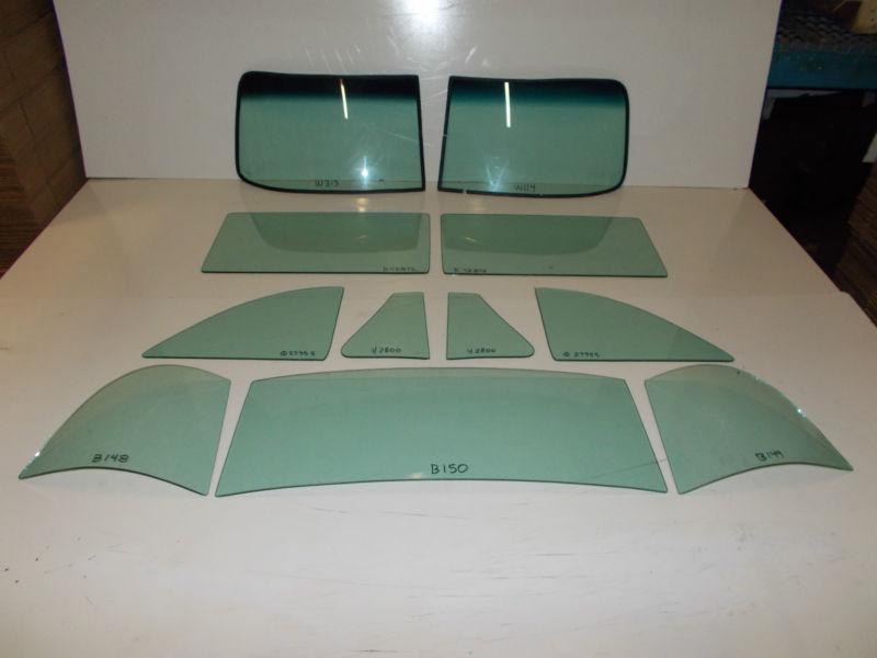 1949 - 1952 pontiac coupe chieftain deluxe complete glass set tint
