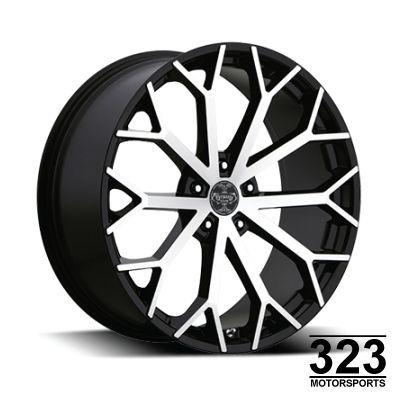 22" inch wheels tires rims 5x115 versante 229 chrysler 300 2009 2010 2011 blk mf