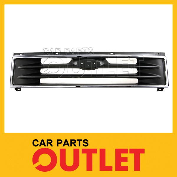 92-97 ford aerostar front grille chrome frame assembly new replacement