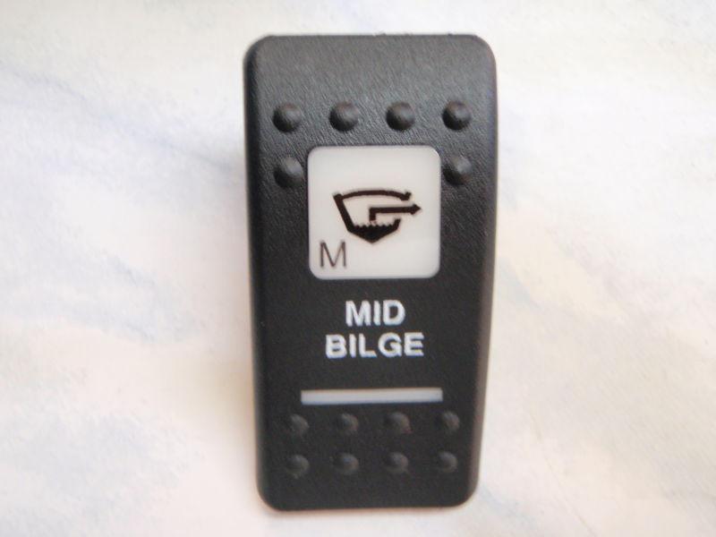 Bilge pump switch mid vjd1a60b on/off/auto 1 independent light black wht lens