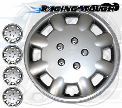 4pcs set 15" inches metallic silver hubcaps wheel cover rim skin hub cap #326