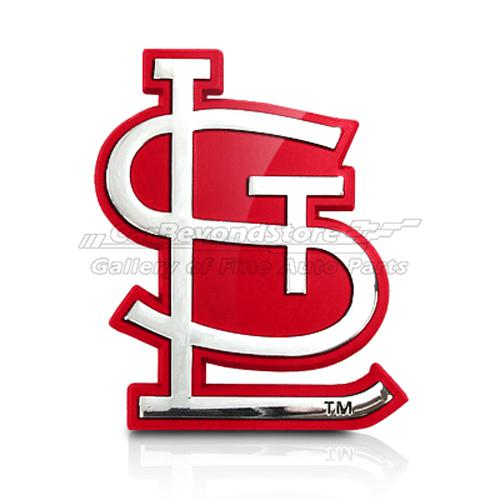 Mlb st louis cardinals aluminum color auto emblem, 3d look, licensed + free gift