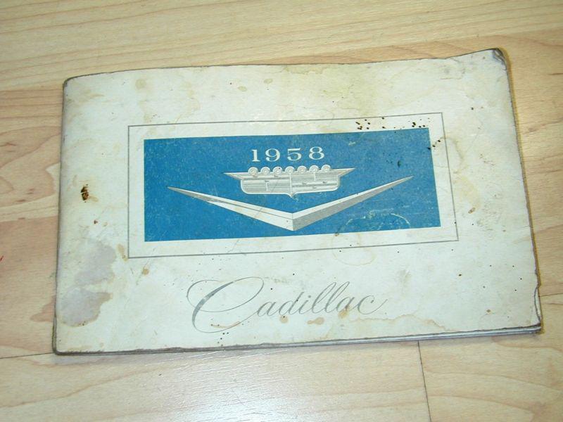 1958 cadillac owner's operator manual original booklet owners guide look