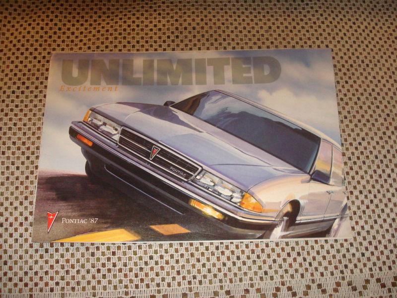1987 pontiac dealer sales catalog firebird gta fiero gm