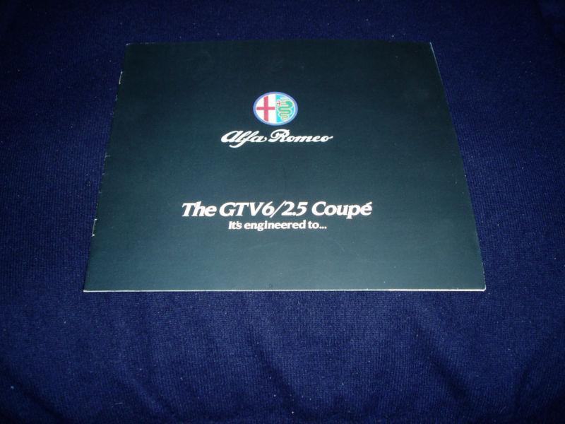  alfa romeo 1982 gtv6/2.5 coupe  brochure