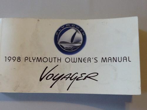 1998 plymouth voyager owners manual