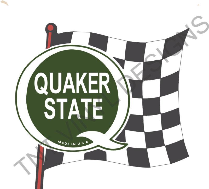 Vintage reproduction quaker state snowmobile racing decal