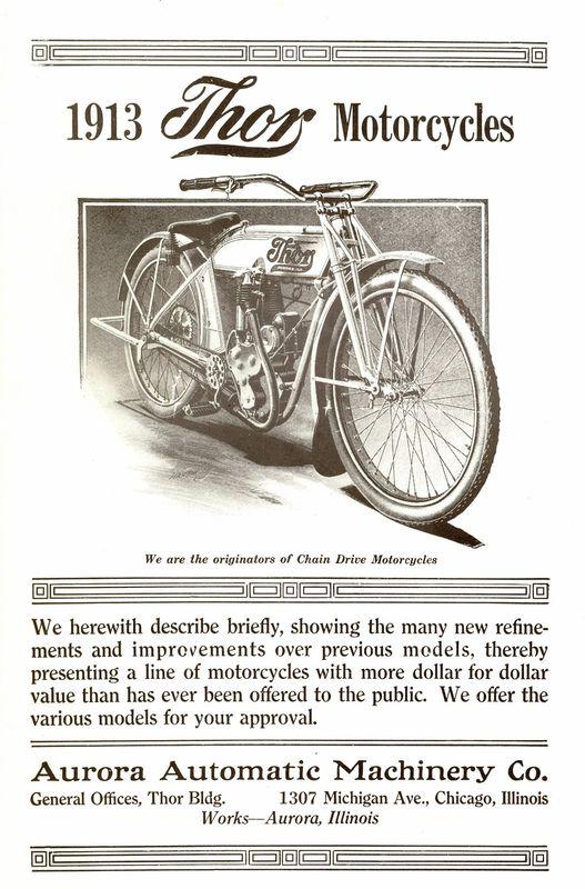 1913 thor motorcycles brochure 