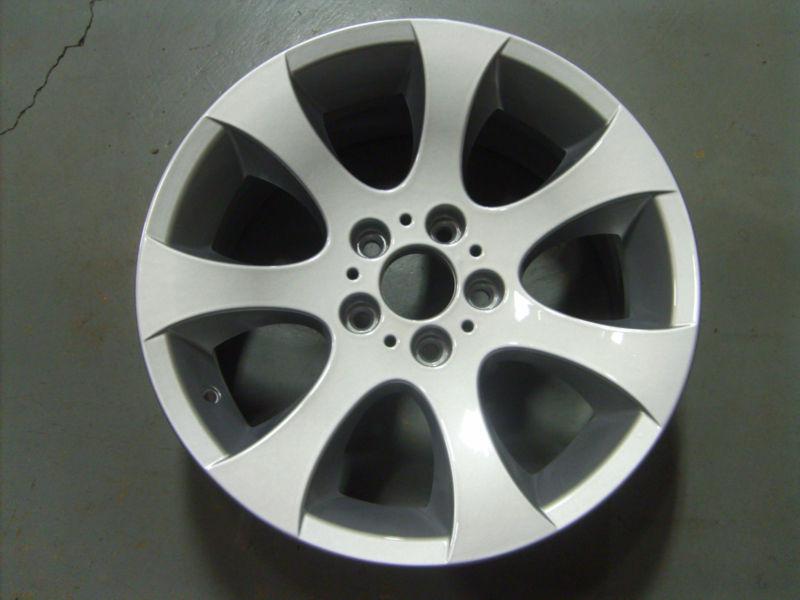 2006-2013 bmw 3 series wheel, 18x8, 7 flared spoke full face painted silver