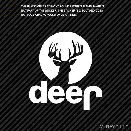 (2x) jeep deer hunting sticker die cut decal buck rack