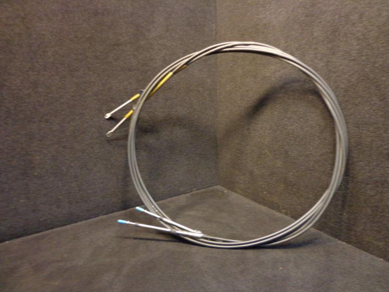 Pair of teleflex 630 mariner series #cc21013 control cables - 13 foot cables 