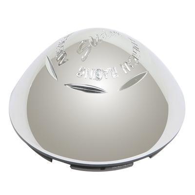 American racing center cap plastic chrome snap-in dome style each