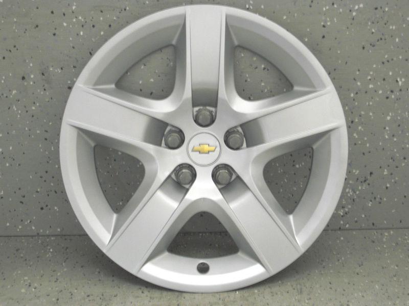 (4) factory chevrolet malibu 17" original silver hubcap set of four (4) hubcaps