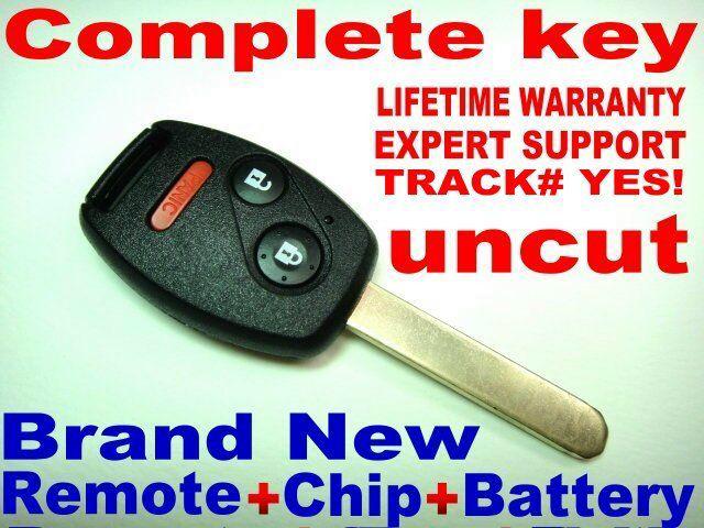 New uncut key remote for ridgeline keyless entry chip transponder fob clicker