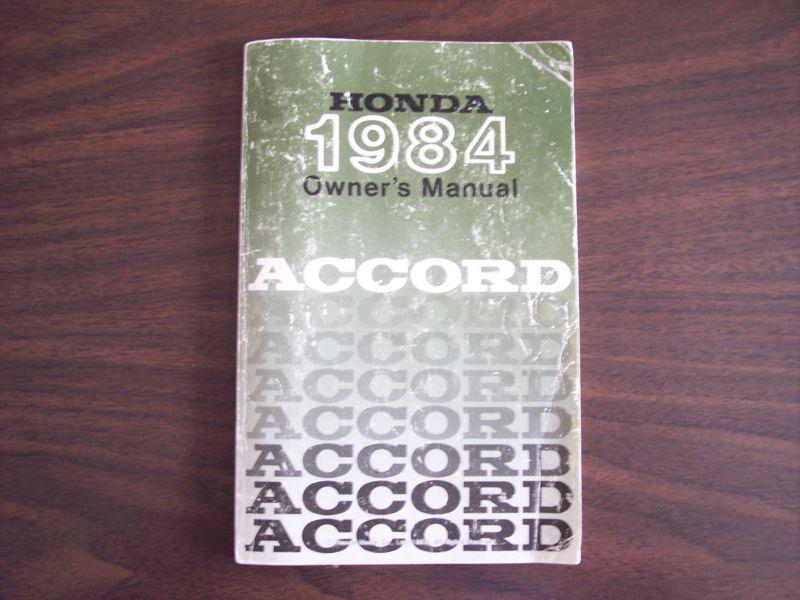 1984 honda accord owner's manual free shipping! 