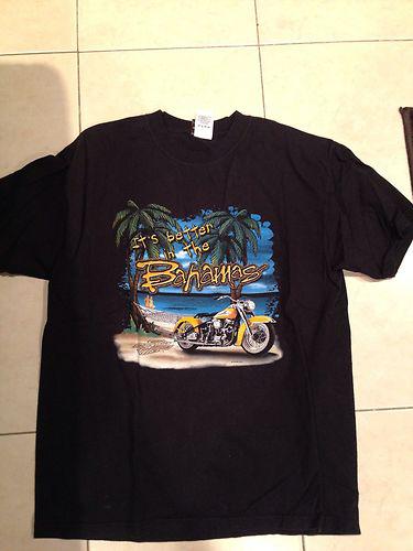 Harley davidson it's better in the bahamas t shirt size l