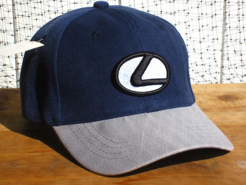 New nwt lexus logo navy w/gray baseball golf driving hat cap lid automobile car