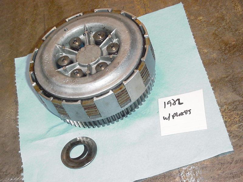 Xs650 clutch basket assy comlete 1982 with friction plates