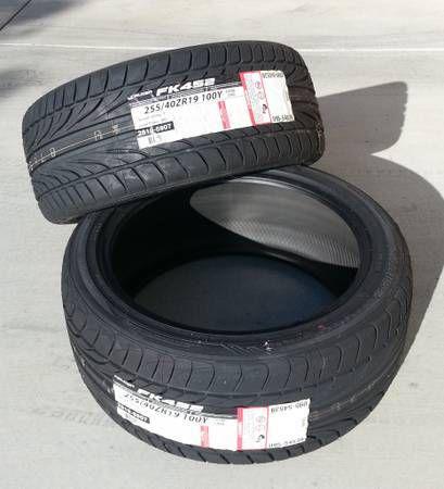  2 falken fk452 tires - new - 255/40/19   255-40-19 (also fits 245-40-19)
