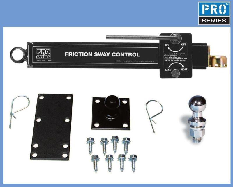 Friction sway control for weight distribution trailer hitch system,  pro series