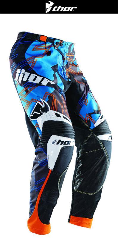Thor core fragment blue orange black sizes 28-38 dirt bike pants motocross atv
