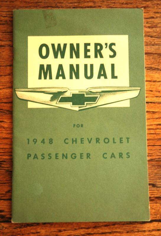 Chevrolet 1948 car owner's manual 48 chevy free media shipping in usa