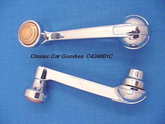 1941 chevy window handles (2) with chrome knobs!