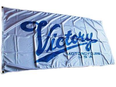 Victory banner flag display sign huge 4x2 ft motorcycle