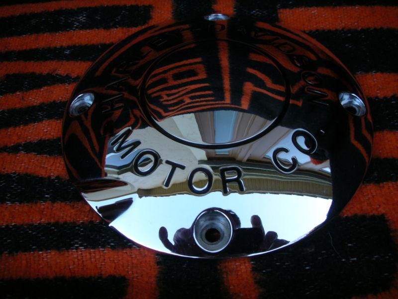 Harley davidson motor co. derby chrome cover + free shipping !