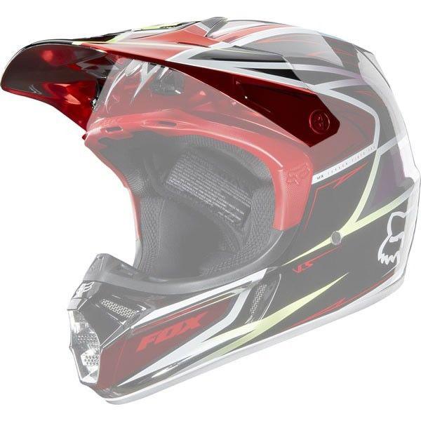 Fox racing v3 helmet visor red/black no size