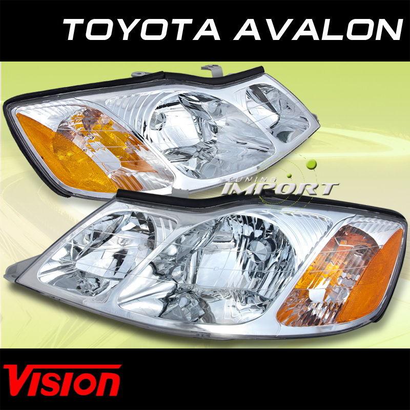Toyota 00-03 avalon vision new left right pair replacement headlights lamps set