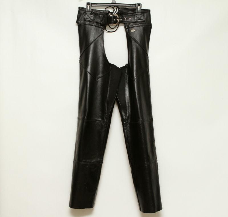 Harley-davidson women's genuine leather chaps size m  